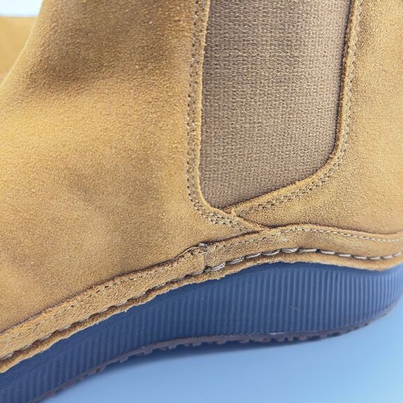 Chaco Paonia Chelsea Boots Caramel Brown Suede Upper Waterproof Women's 8 - Picture 7 of 10
